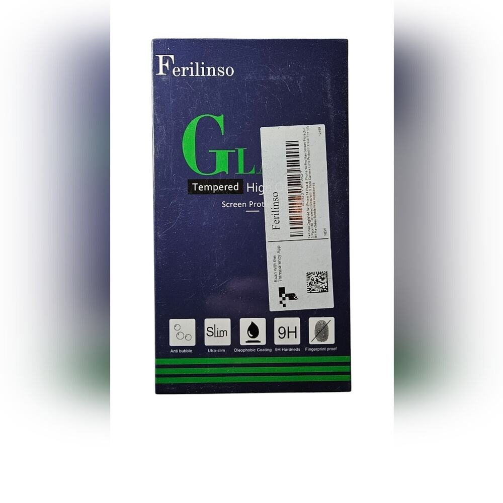 NWT - (2) Ferilinso Tempered Glass Screen Protector For iPhone 14 Plus & Pro Max